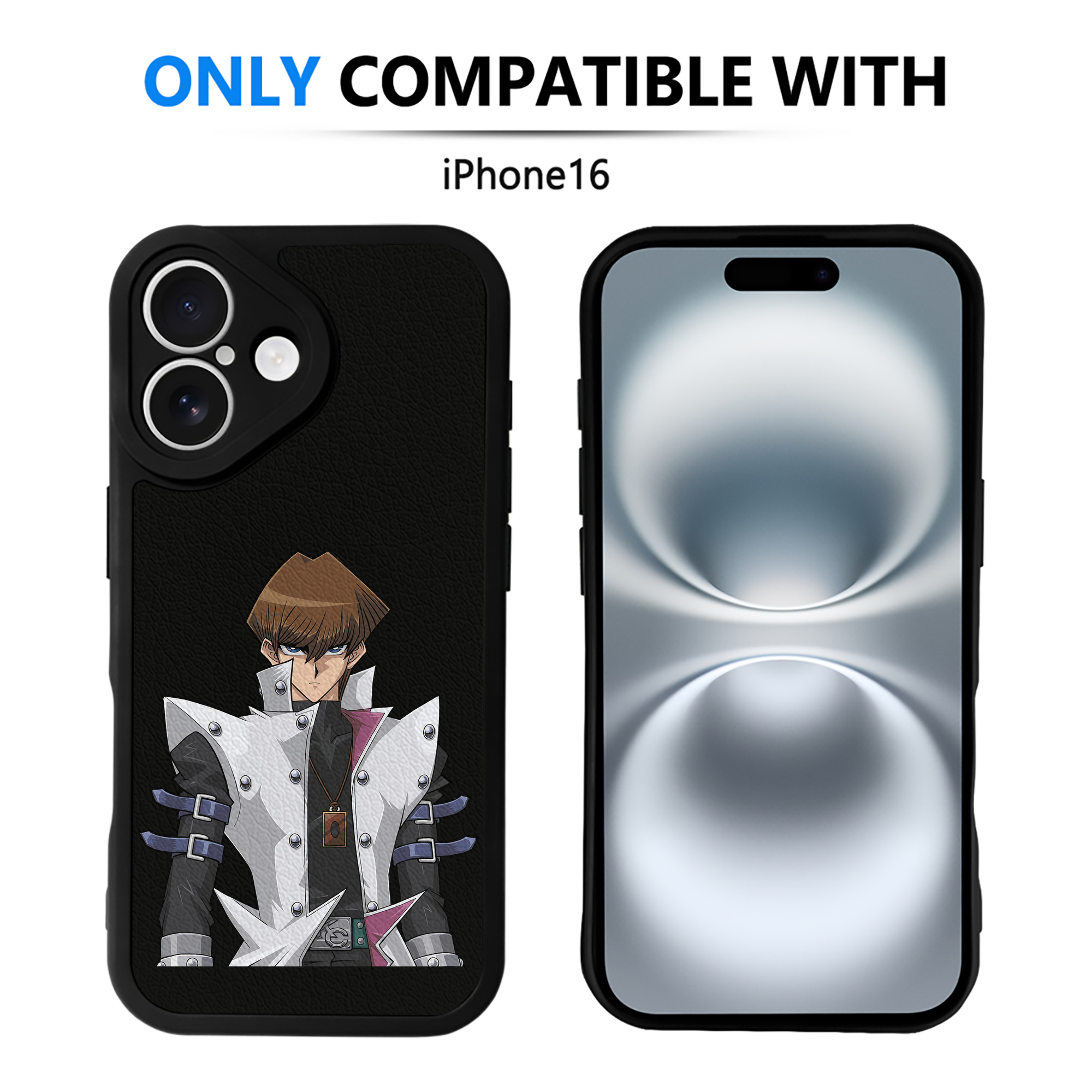 遊☆戯☆王 Yu-Gi-Oh! 【iPhone 16シリーズ対応】シリコンスマホケース（レザー調） 材質：シリコン